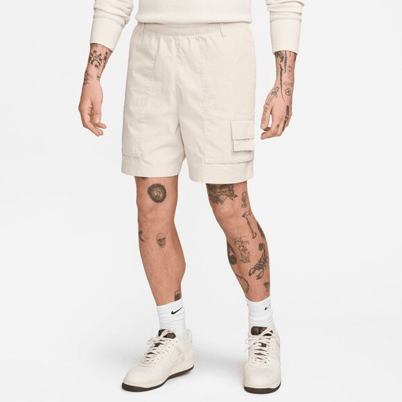 Nike Life Woven Camp Shorts Light Orewood Brown Off-White FN3216-104 Men's Small - Picture 3 of 14
